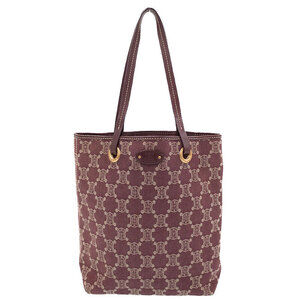 Celine PARIS Macadam Leather Shoulder Bag Brown